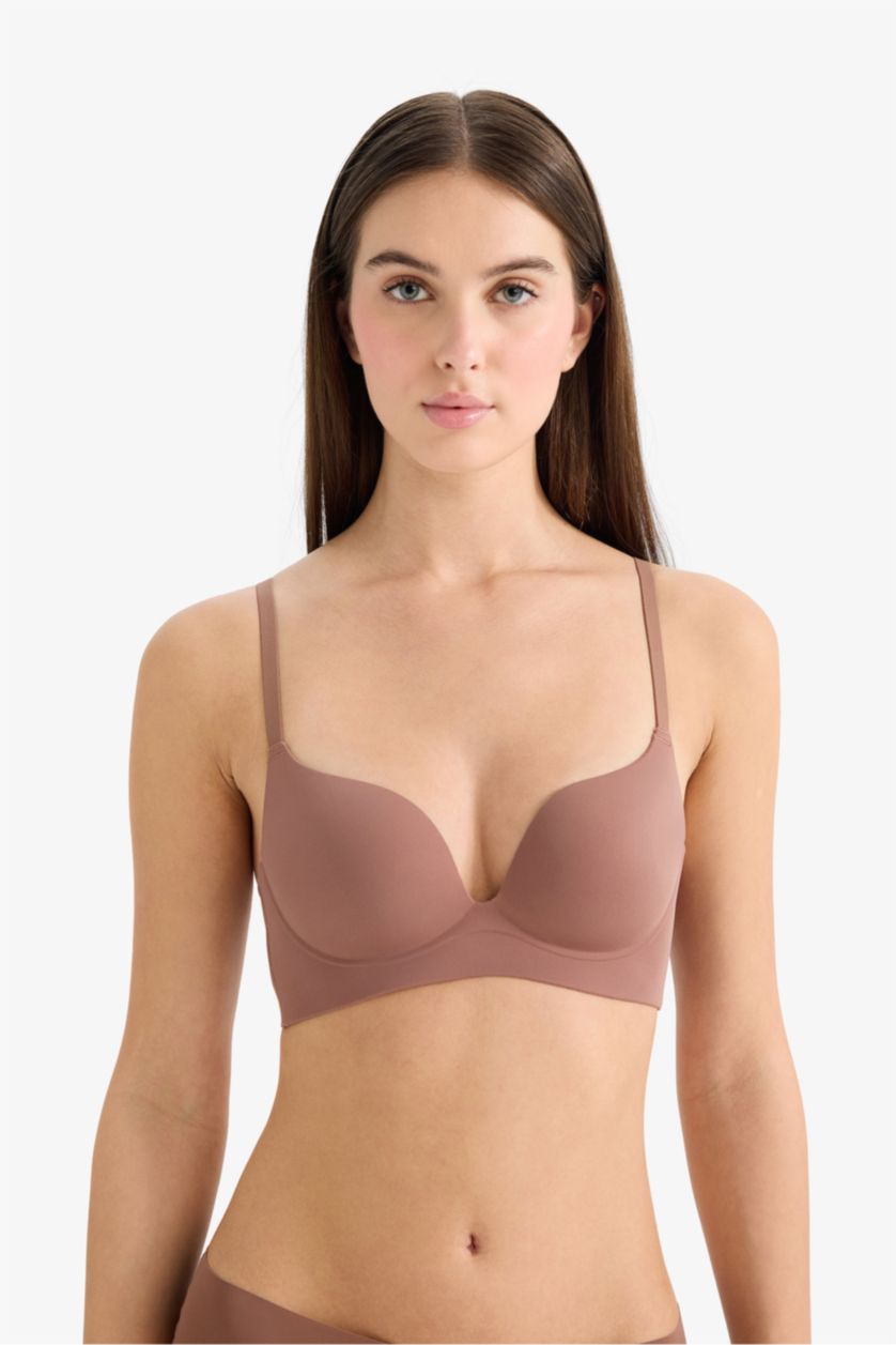 Женщины Светло коричневый Fall in Love с чашечками с чашечками С косточками Бюстгалтер