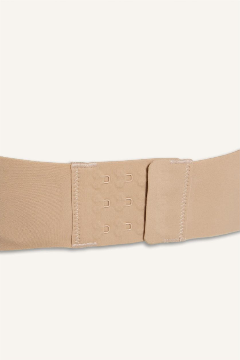 Женщины Бежевый Бюстгальтер без бретелек без косточек со съемными чашечками и съемными вкладышами