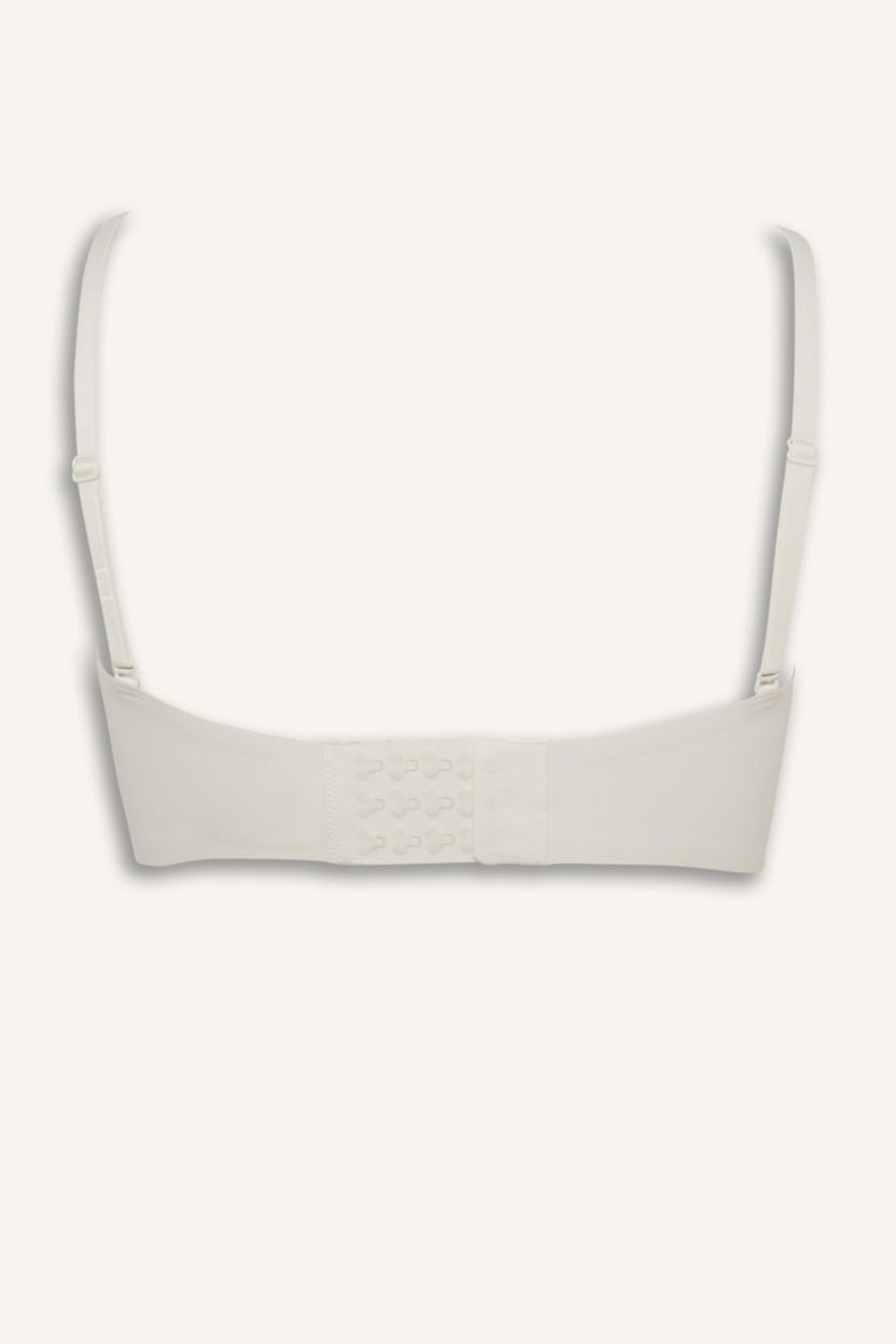 Женщины Бежевый Бюстгальтер без бретелек без косточек со съемными чашечками и съемными вкладышами