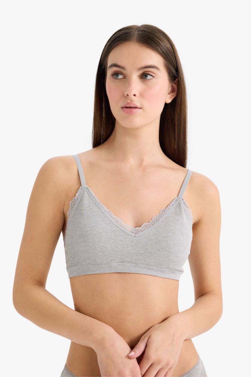 Әйелдерге Сұр Fall in Love шілтер бөлшектері Алынбалы лайнерлермен Алынбалы төсем тұқымсыз Футболка Бюстгальтері