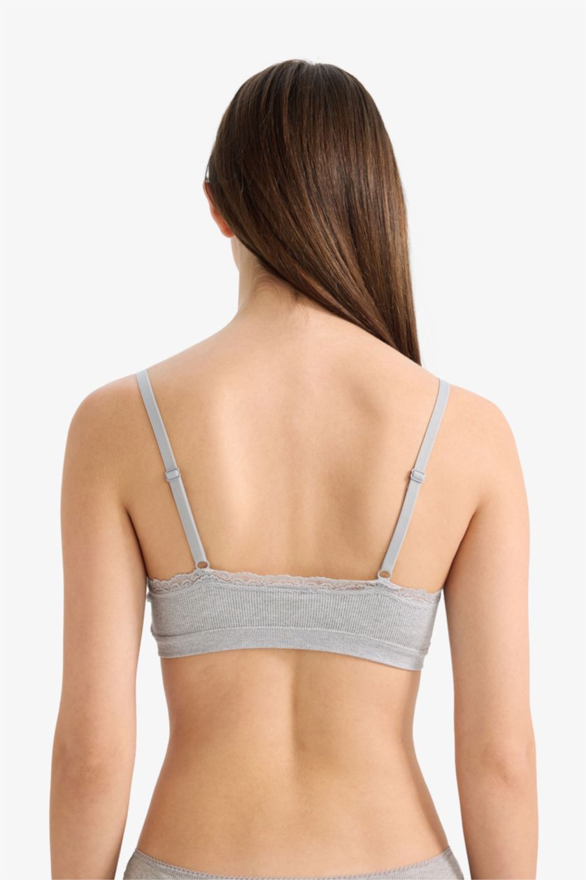 Әйелдерге Сұр Fall in Love шілтер бөлшектері Алынбалы лайнерлермен Алынбалы төсем тұқымсыз Футболка Бюстгальтері