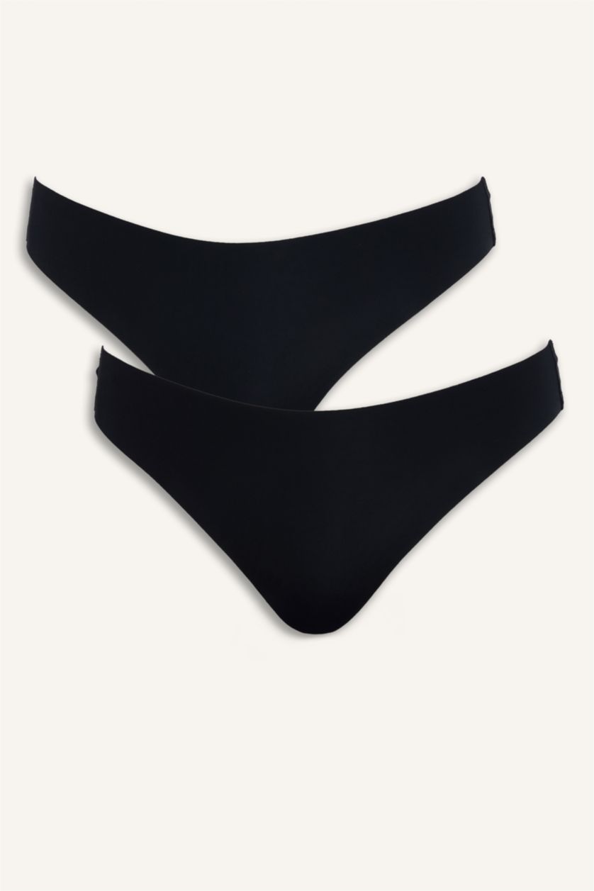 Woman Black 2 piece Micro Panties Set