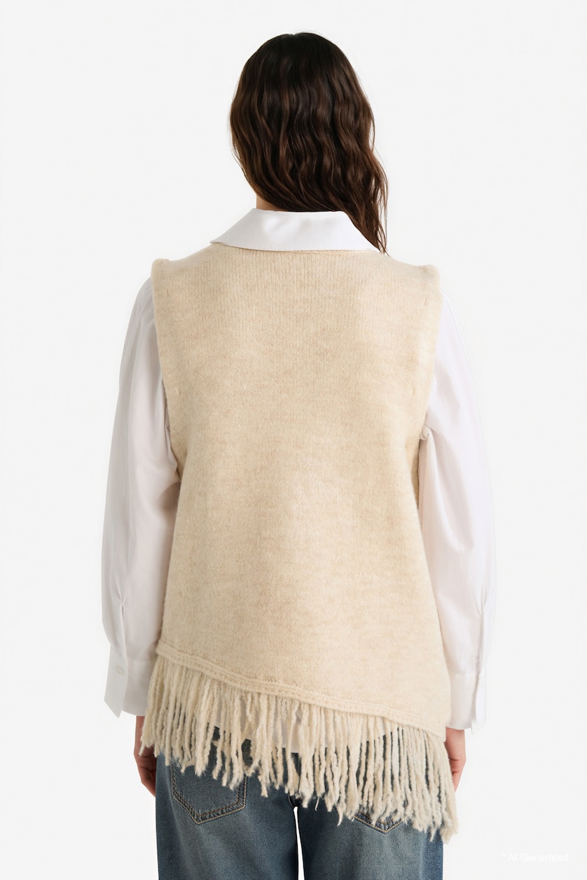 FEMME Écru Tricot Coupe Oversize