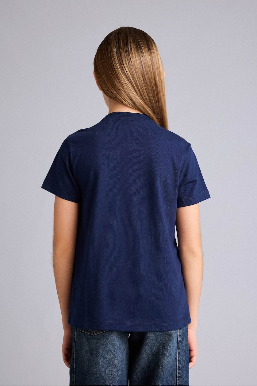GIRLS & TEENS NAVY Girl Regular Fit Crew Neck Slogan Print T-Shirt