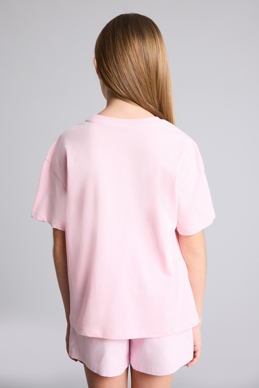 Girls & Teens Light Pink Girl Oversize Printed T-Shirt