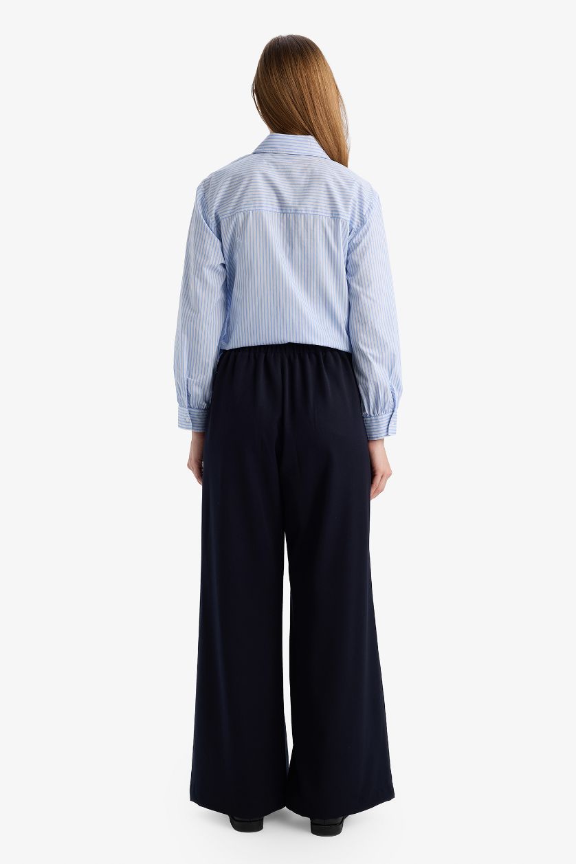 Woman Indigo Regular Fit Trousers