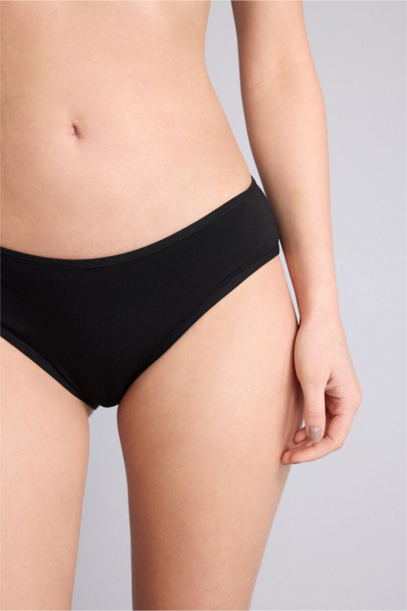 Kadın Siyah Basic Düz 3'lü Külot