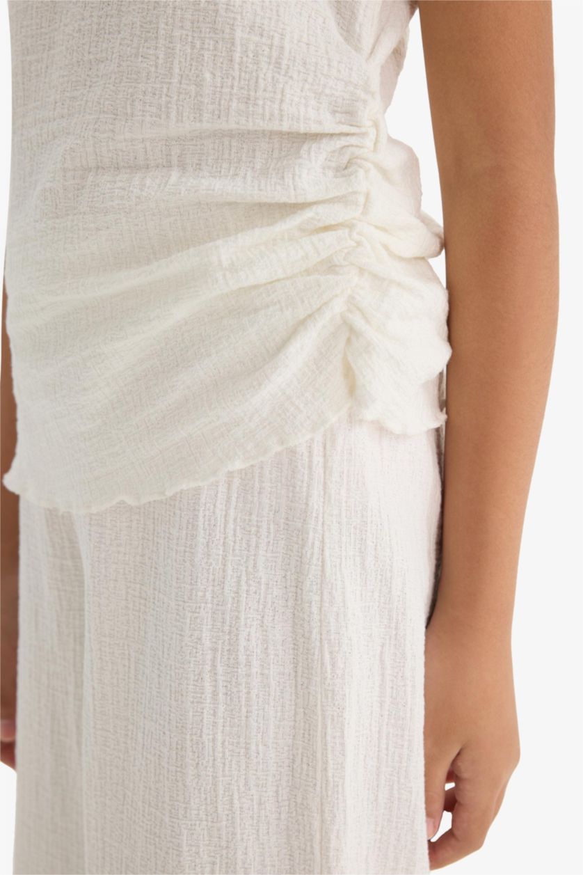 بناتي اوف وايت طقم بناتي بلوزة وبنطلون - قطعتين