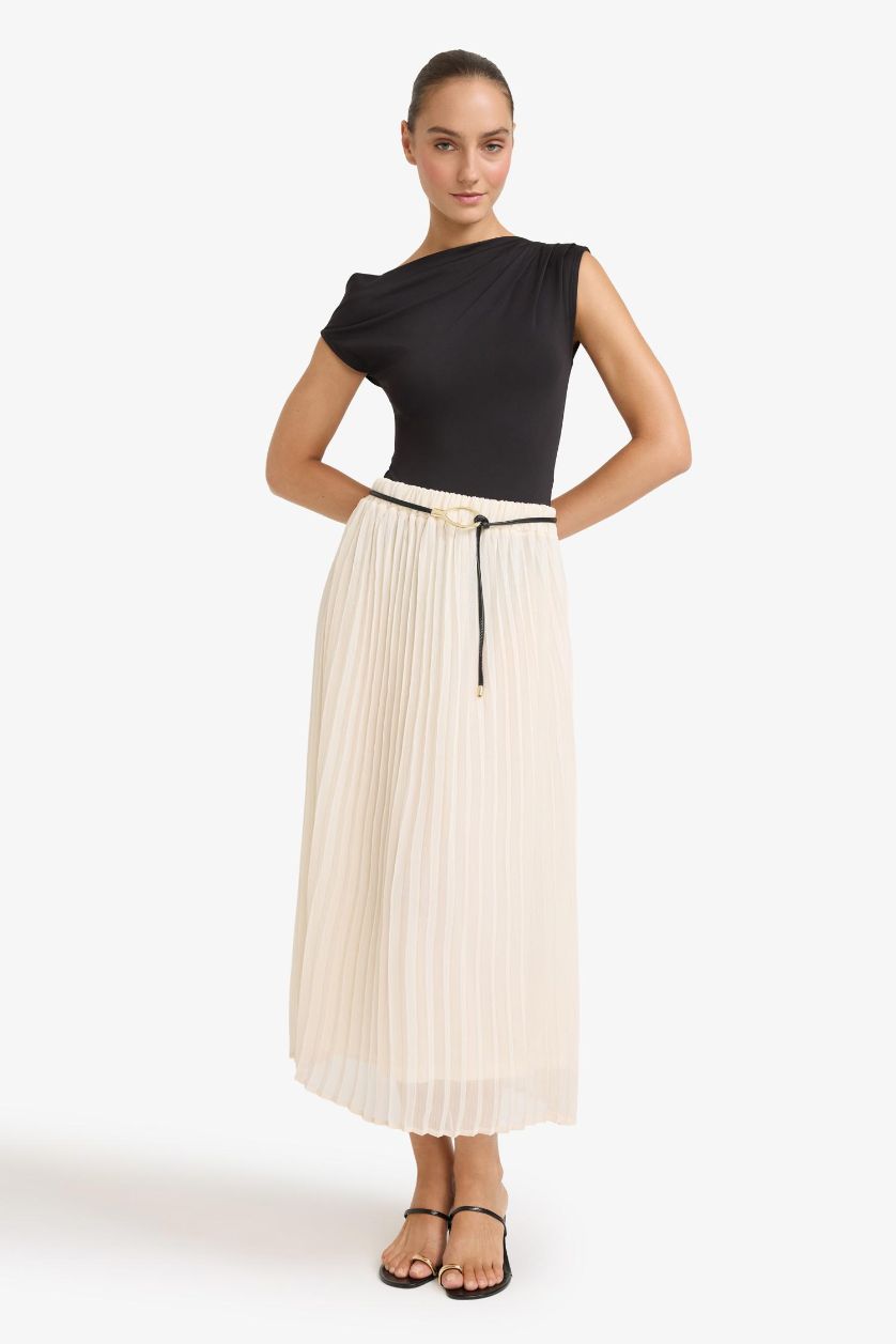 WOMAN Black One Shoulder Bodysuit