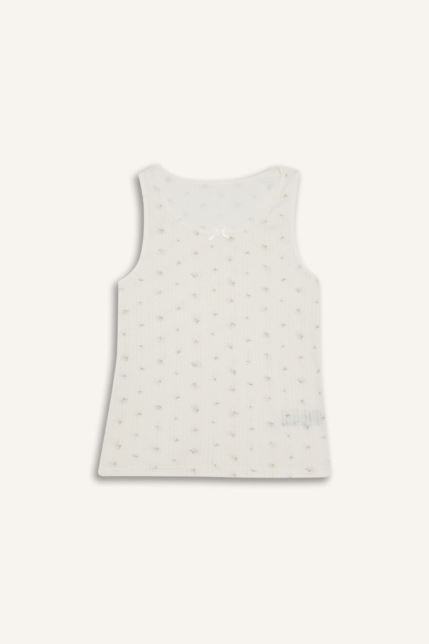 Kız Çocuk - Genç Kız Pembe %100 Pamuklu 2'li Atlet Kız Çocuk