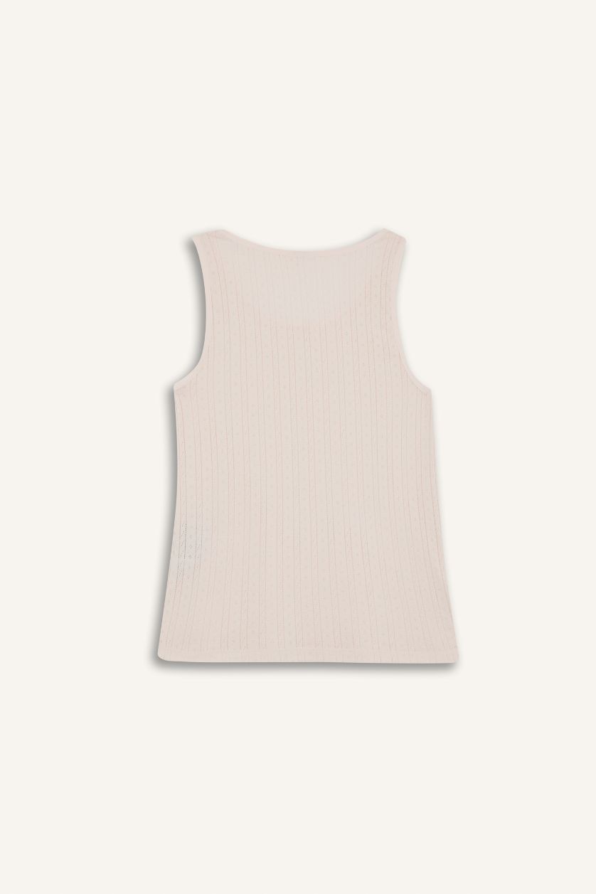 Kız Çocuk - Genç Kız Pembe %100 Pamuklu 2'li Atlet Kız Çocuk