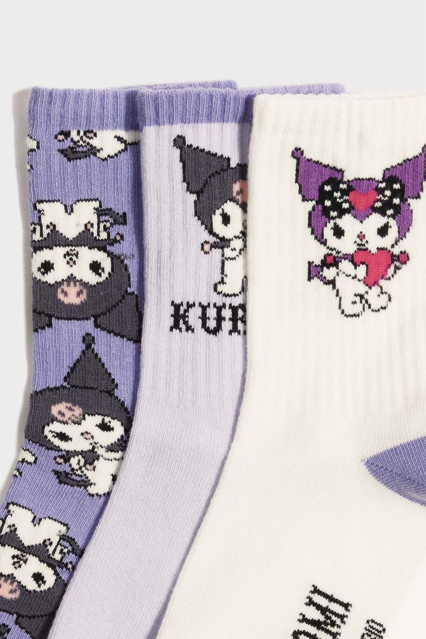GIRLS & TEENS Karma Girl Hello Kitty Licensed 3 piece Long Cotton Socks