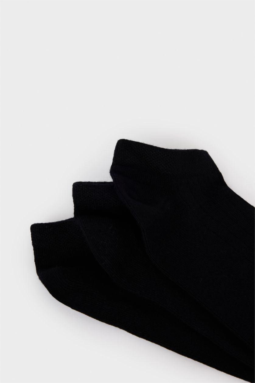 Kadın Siyah Bambu 3'Lü Patik Çorap