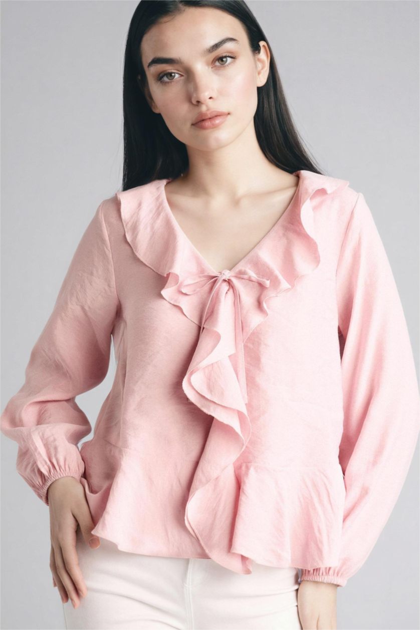 WOMAN Rose Ruffled Modal Blouse