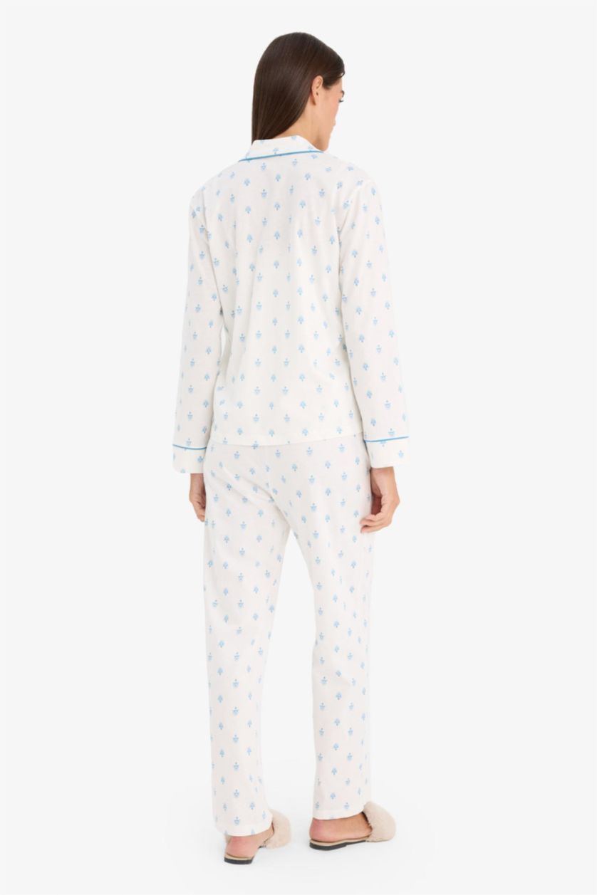 Woman Ecru Regular Fit Long Sleeve 2 Piece Set