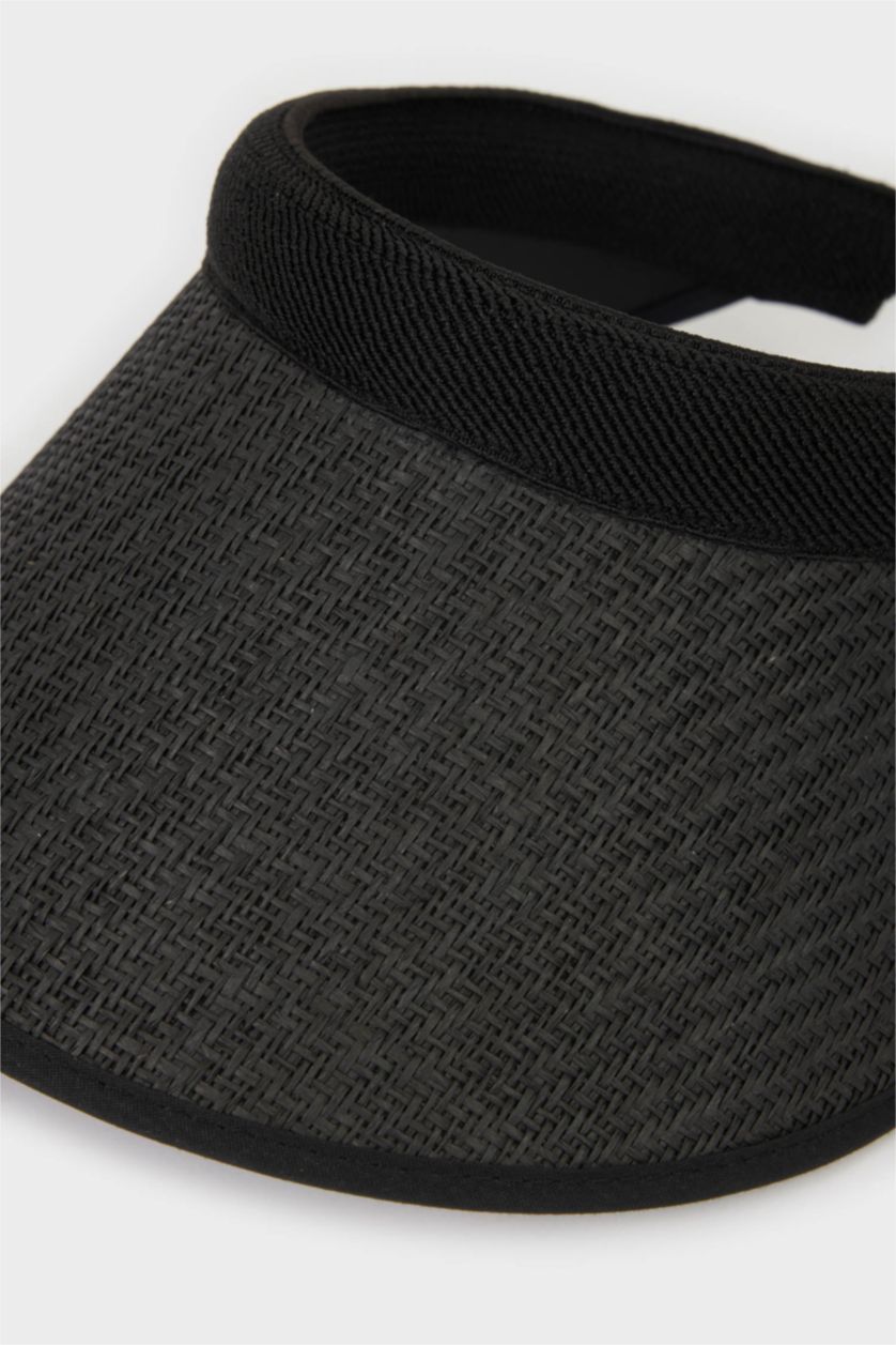 Kadın Siyah Kadın Hasır Şapka