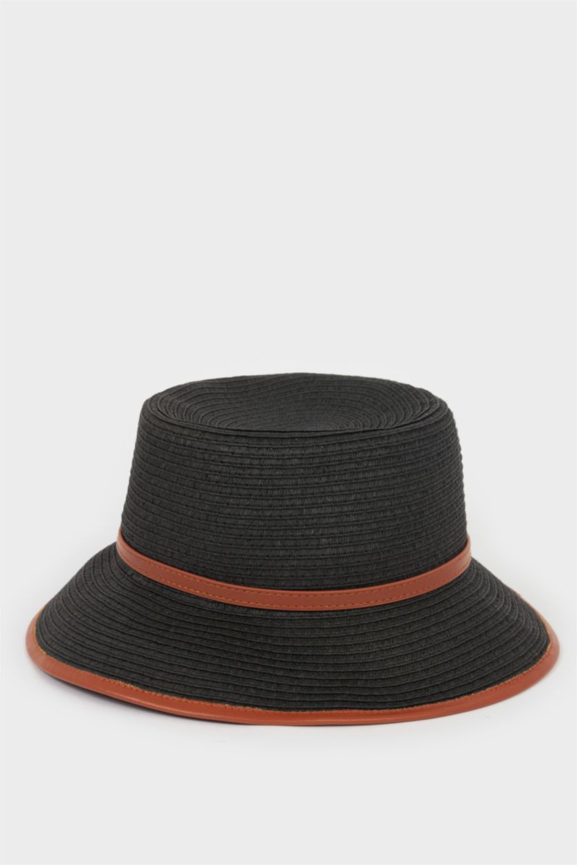 Kadın Siyah Kadın Hasır Şapka