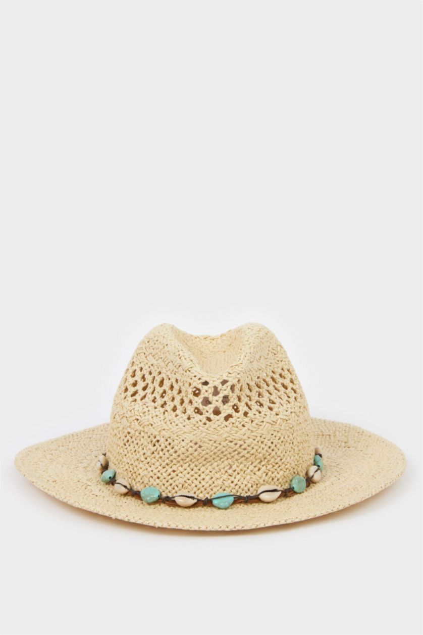 FEMME Beige Chapeau en paille femme