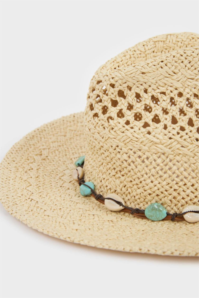 FEMME Beige Chapeau en paille femme
