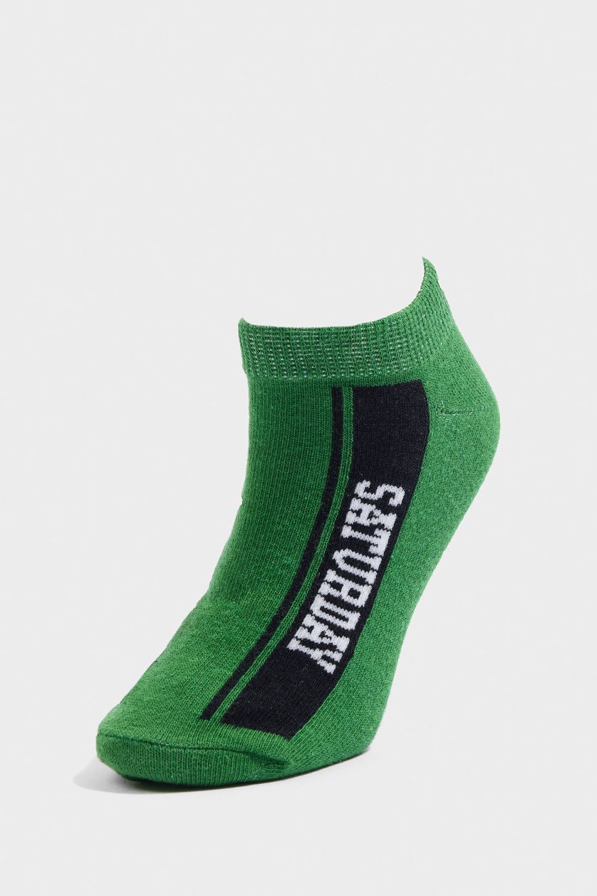 Erkek Çocuk - Genç Erkek Karma Erkek Çocuk Baskılı 7'li Pamuklu Patik Çorap