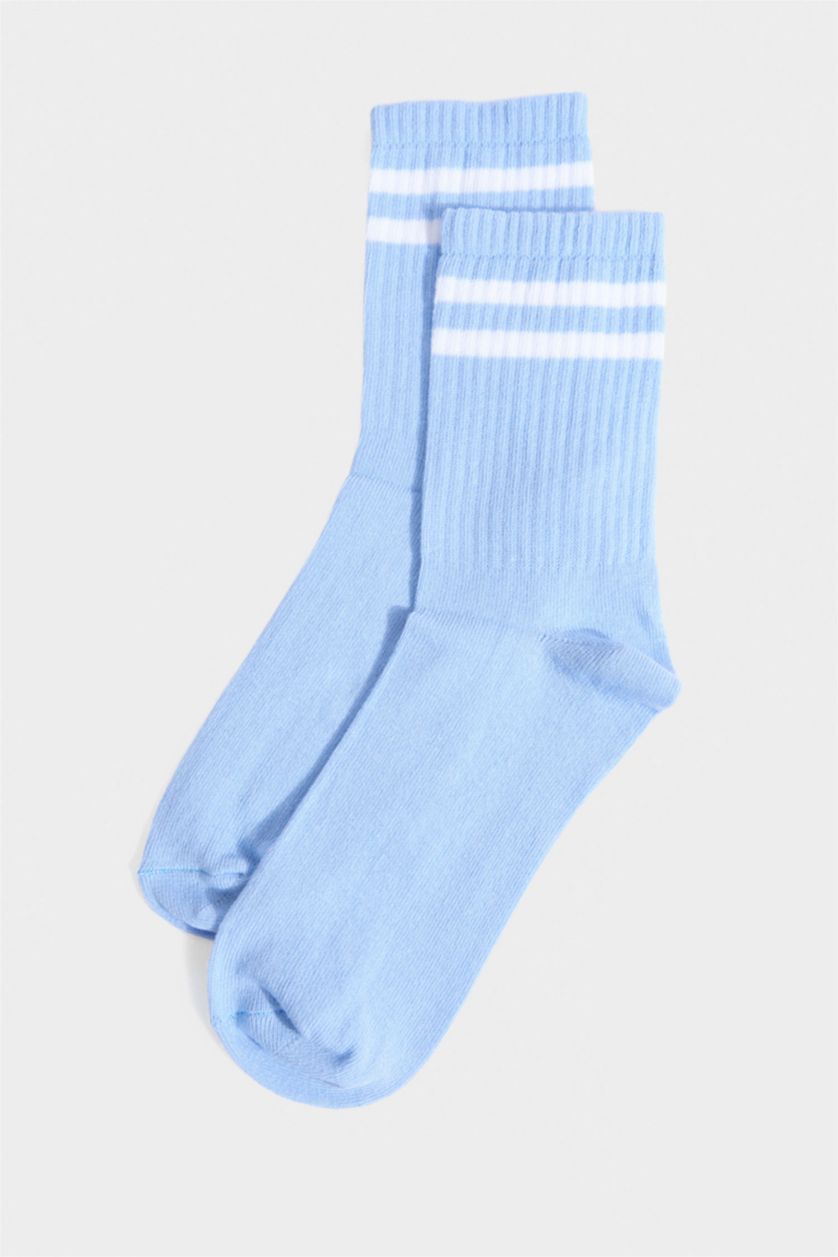Erkek Çocuk - Genç Erkek Lacivert 3'lü Pamuklu Uzun Çorap Erkek Çocuk