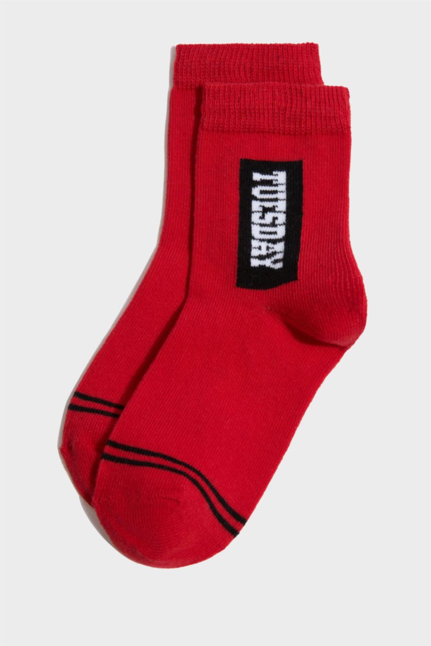 Erkek Çocuk - Genç Erkek Karma Baskılı 5'li Pamuklu Uzun Çorap Erkek Çocuk