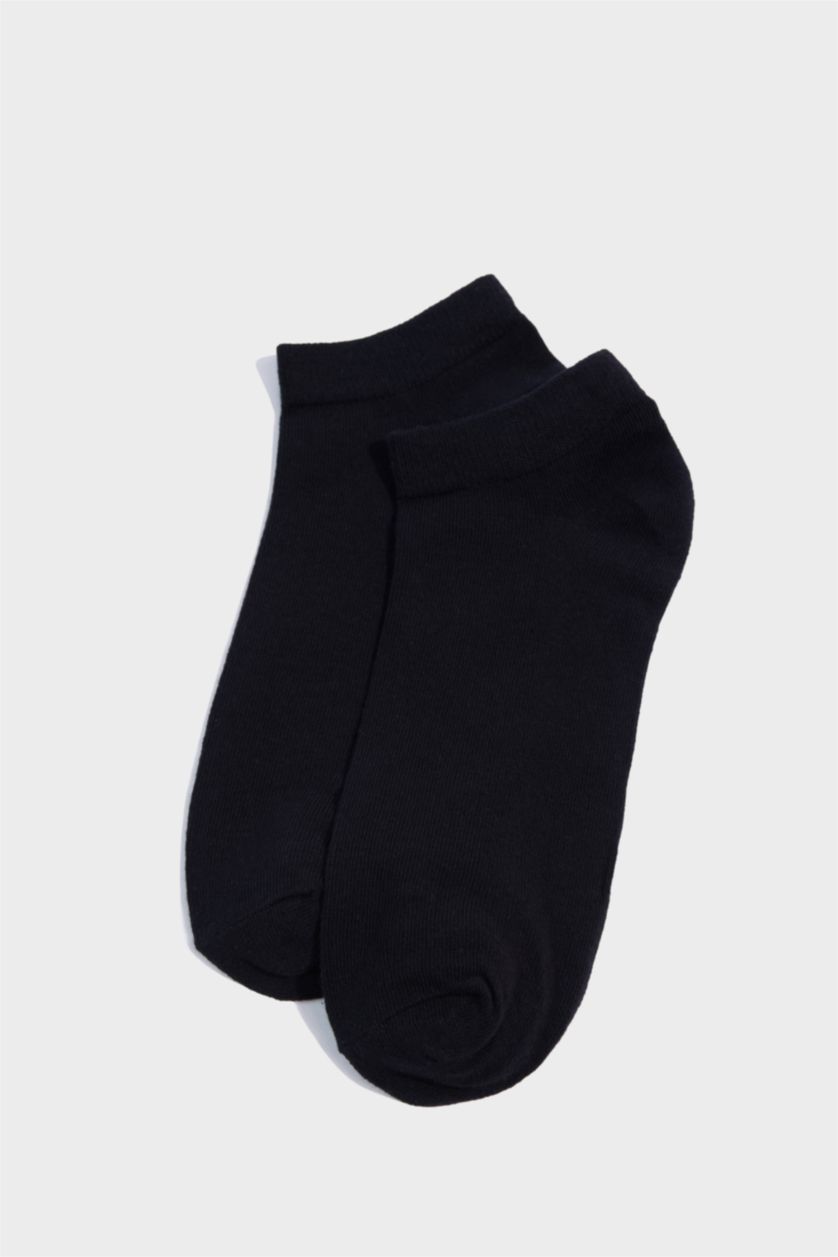 Erkek Siyah Erkek 10'lu Pamuklu Patik Çorap
