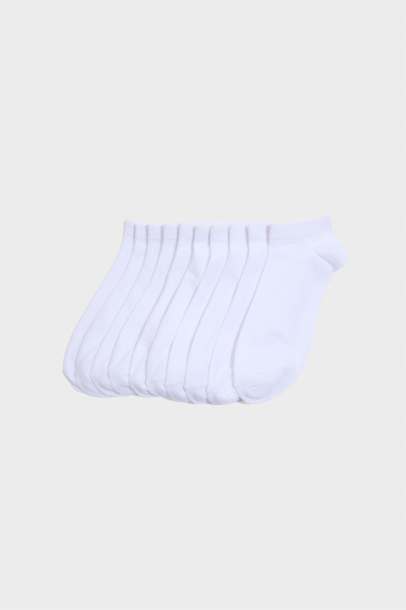رجال أبيض 10 piece Cotton Short Socks