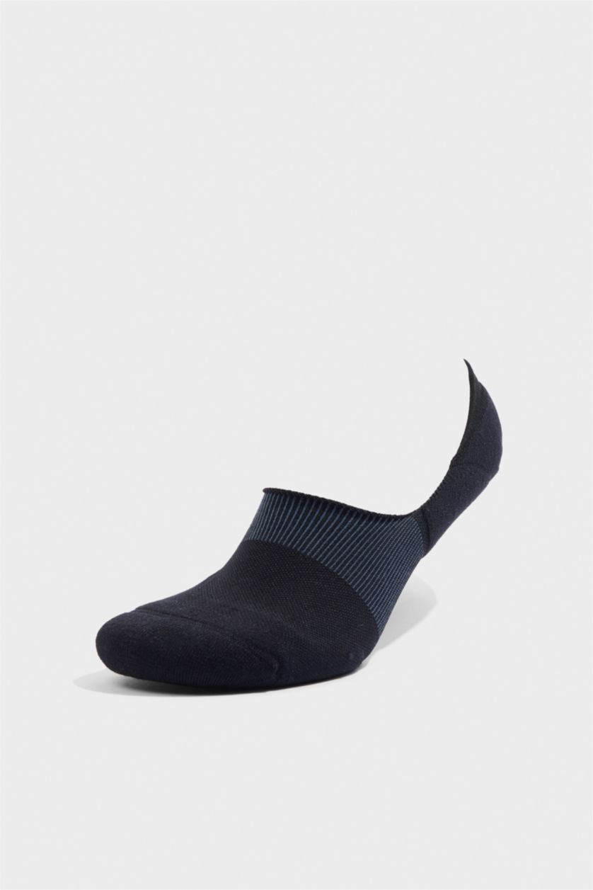 Erkek Siyah Erkek 2'li Pamuklu Sneaker Çorap