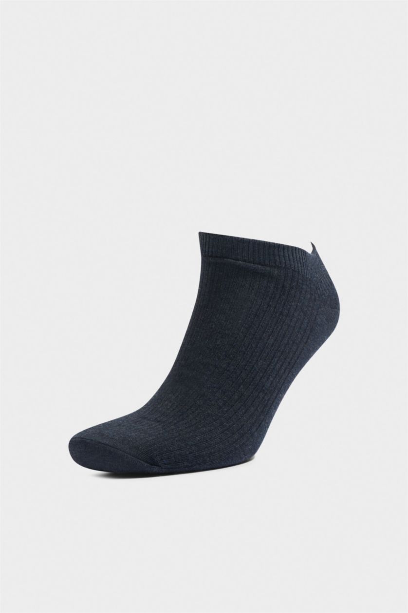 Erkek Mavi Erkek 5'li Pamuklu Sneaker Çorap