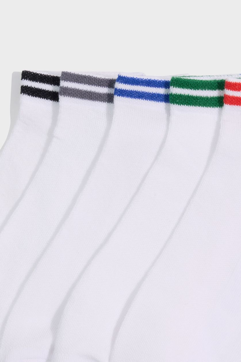 Erkek Beyaz Erkek 5'li Pamuklu Patik Çorap