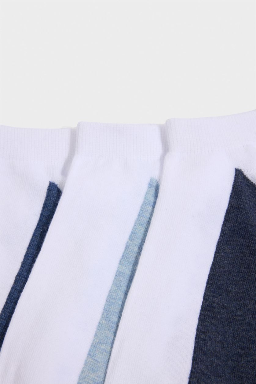 رجالي أبيض (000) شرابات قصيرة قطن اولادي - 3 قطع