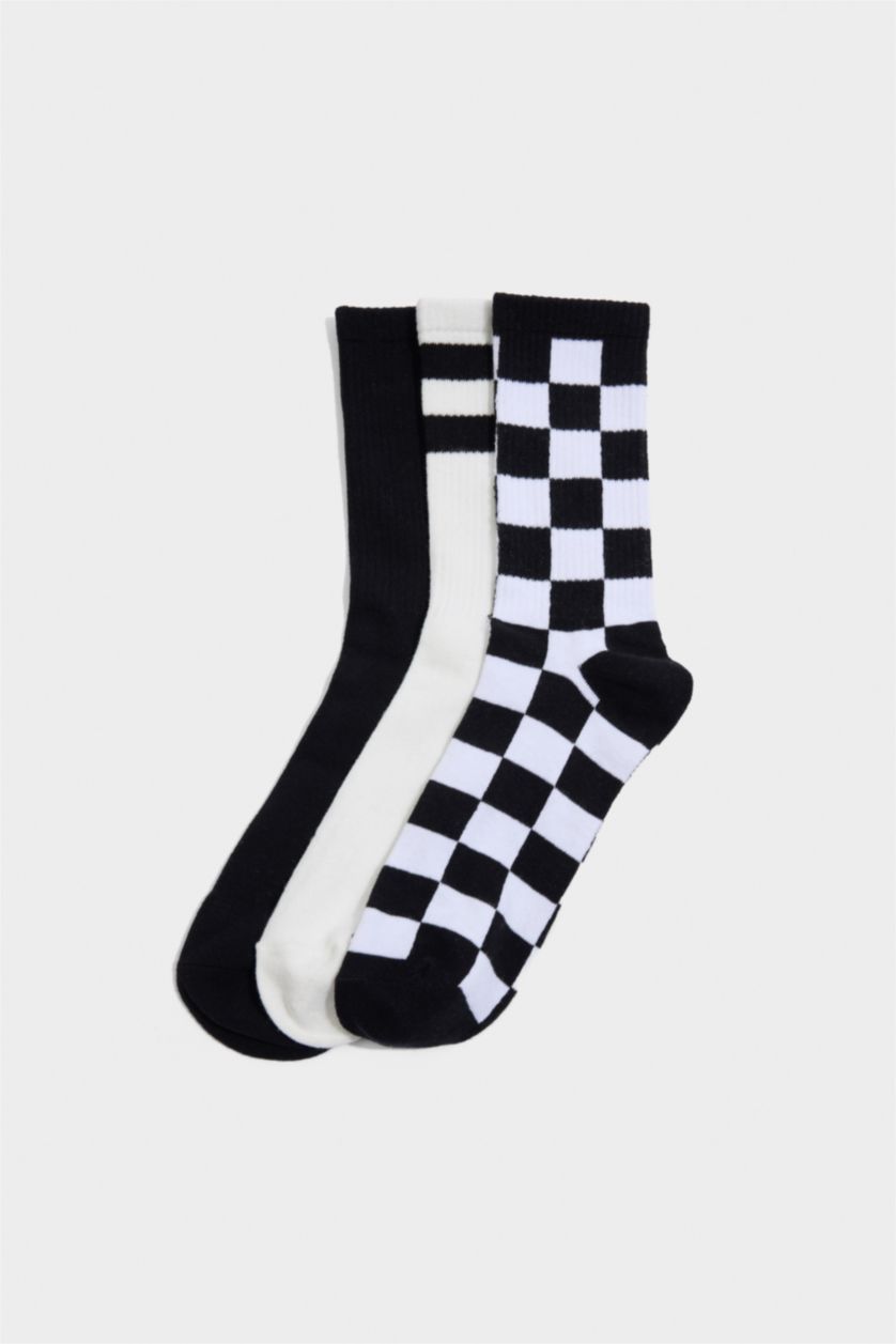 Erkek Karma Erkek 3'lü Pamuklu Uzun Çorap