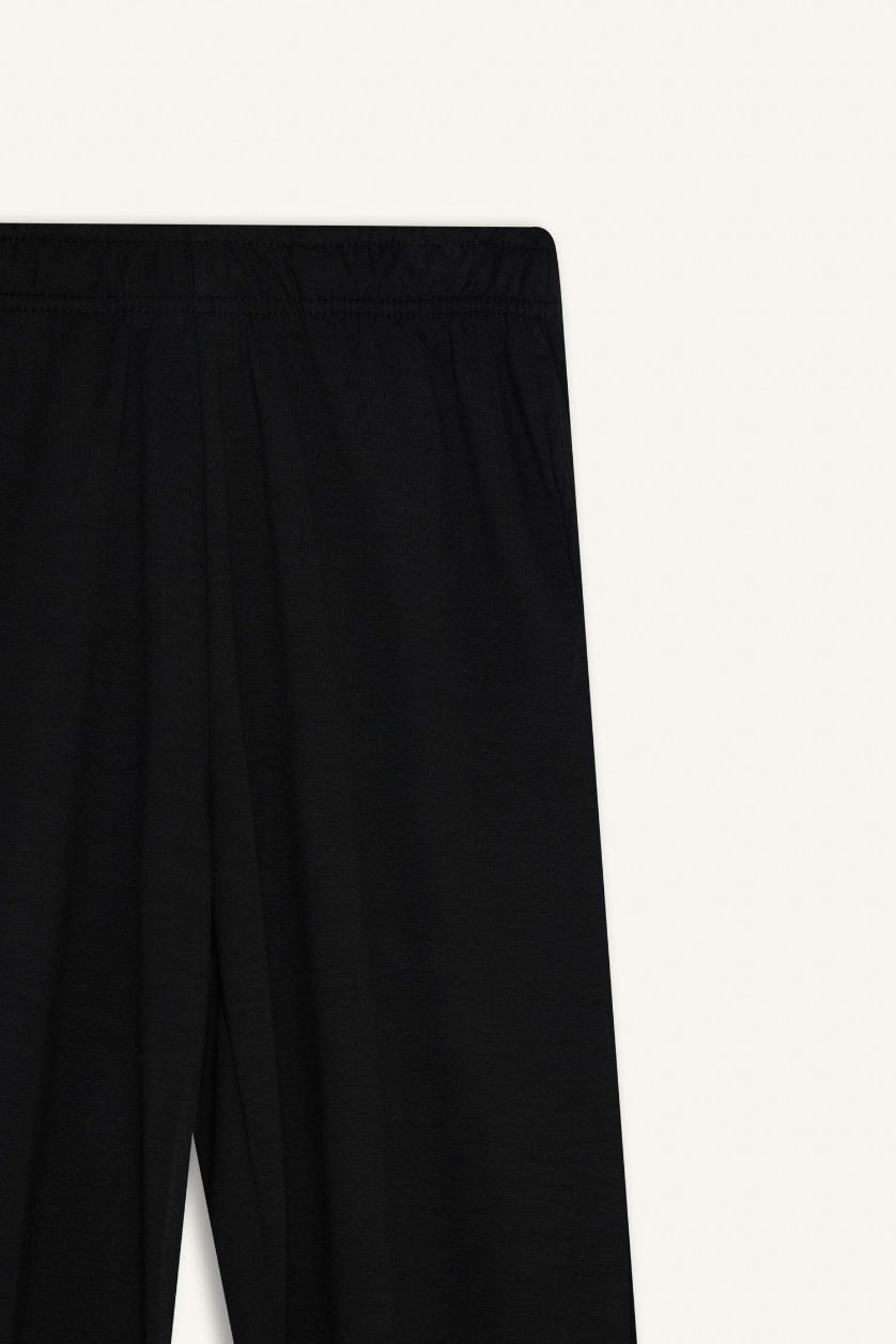 حريمي أسود بنطلون سويت بانتس بيزك جوجر فيت بجيب