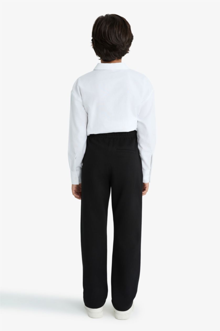 أولادي أسود بنطلون اولادي قصة عادية وخصر مطاطي