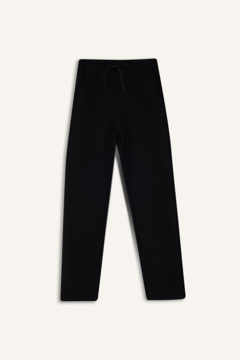 أولادي أسود بنطلون اولادي قصة عادية وخصر مطاطي