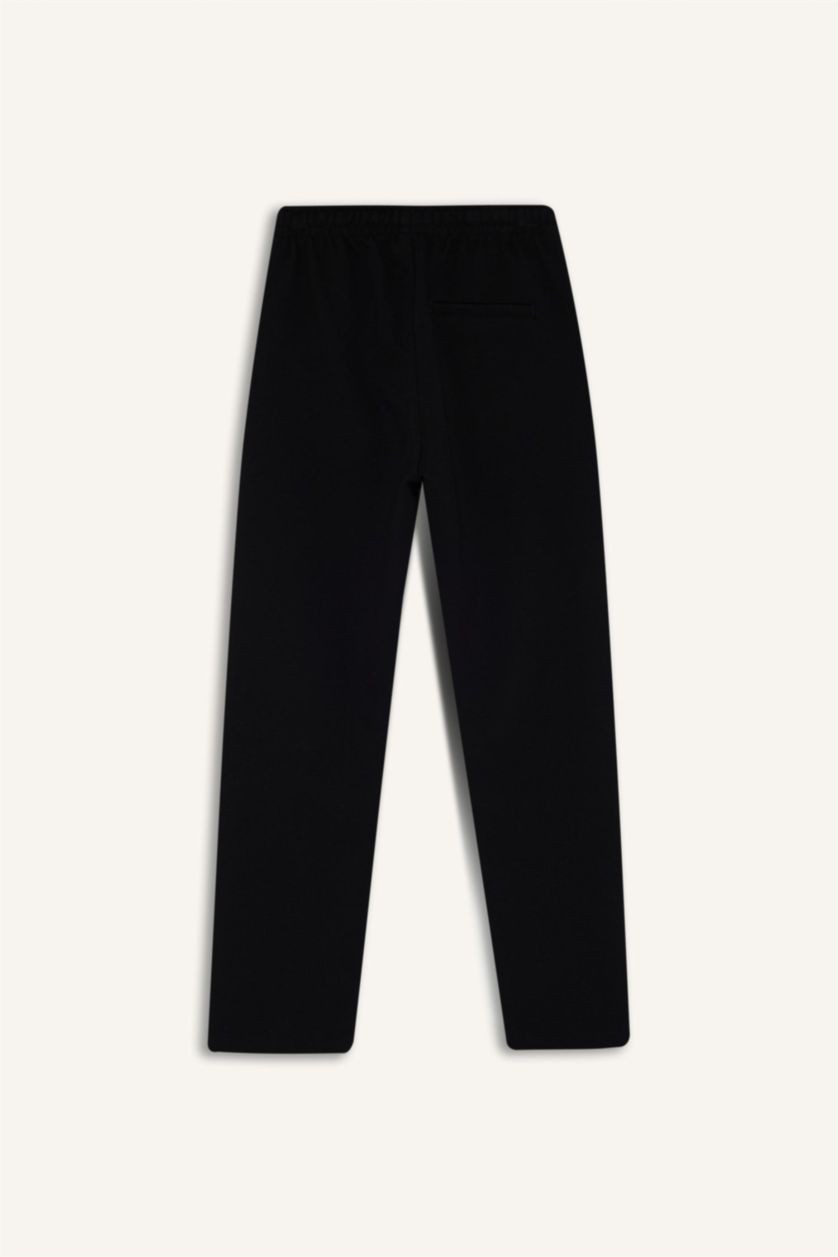 أولادي أسود بنطلون اولادي قصة عادية وخصر مطاطي