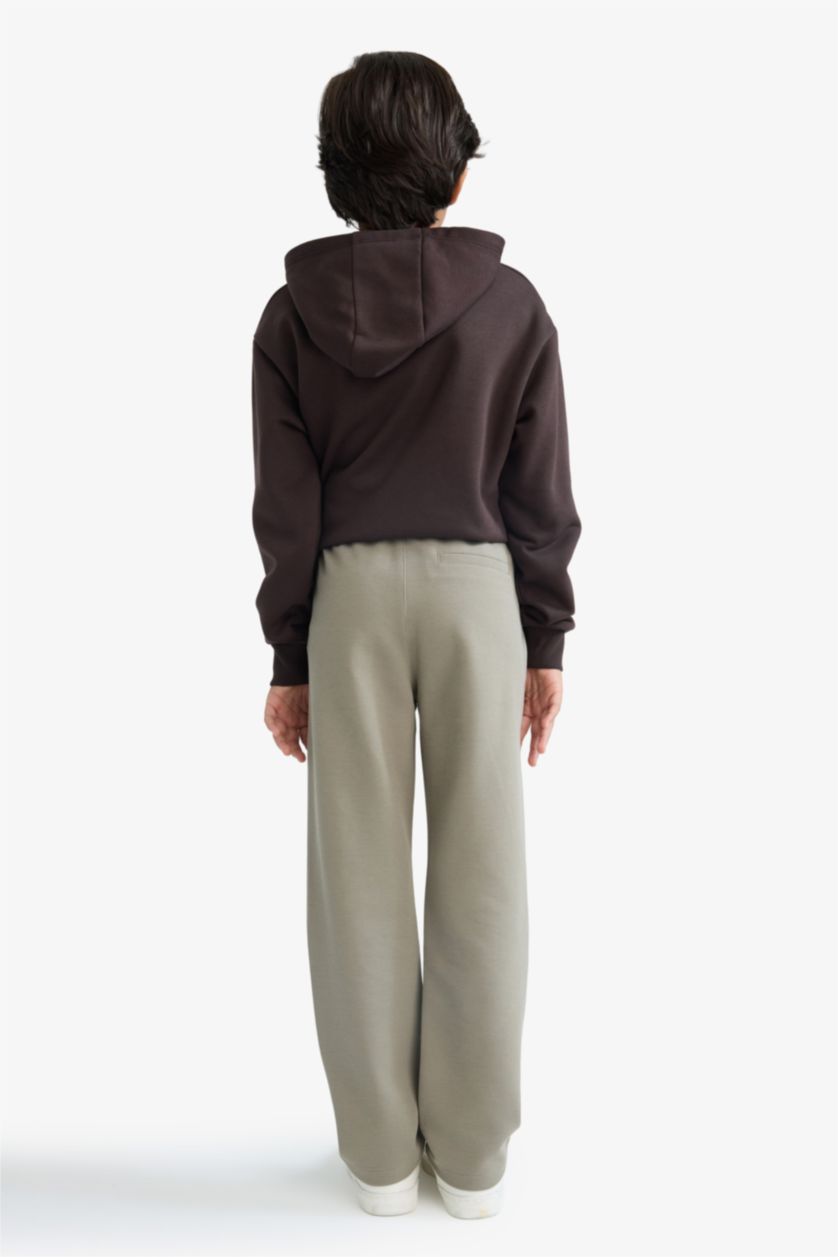 BOYS & TEENS Khaki Boy Elastic Waist Regular Leg Trousers