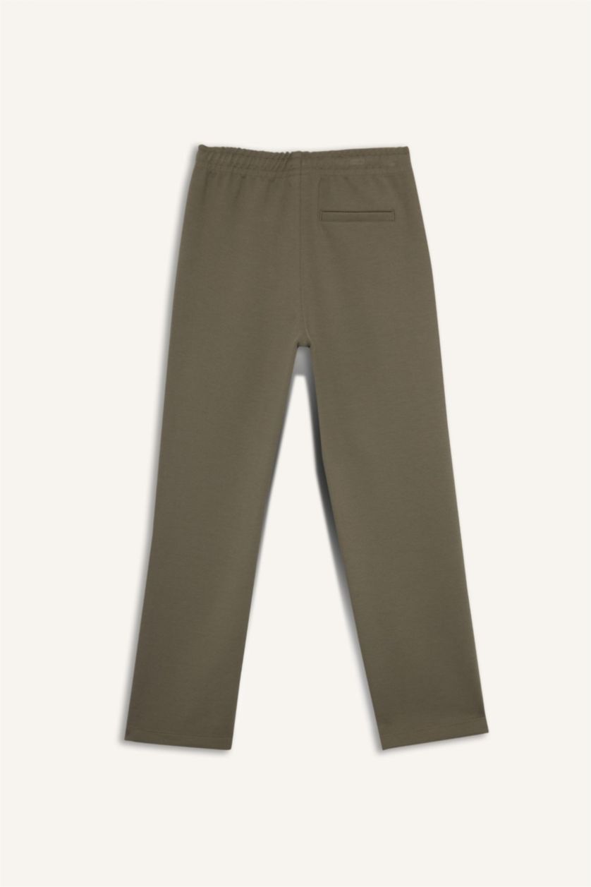 BOYS & TEENS Khaki Boy Elastic Waist Regular Leg Trousers