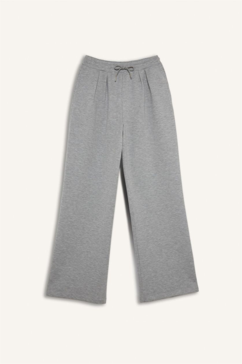 نساء ميلانج رمادي سروال بطيات