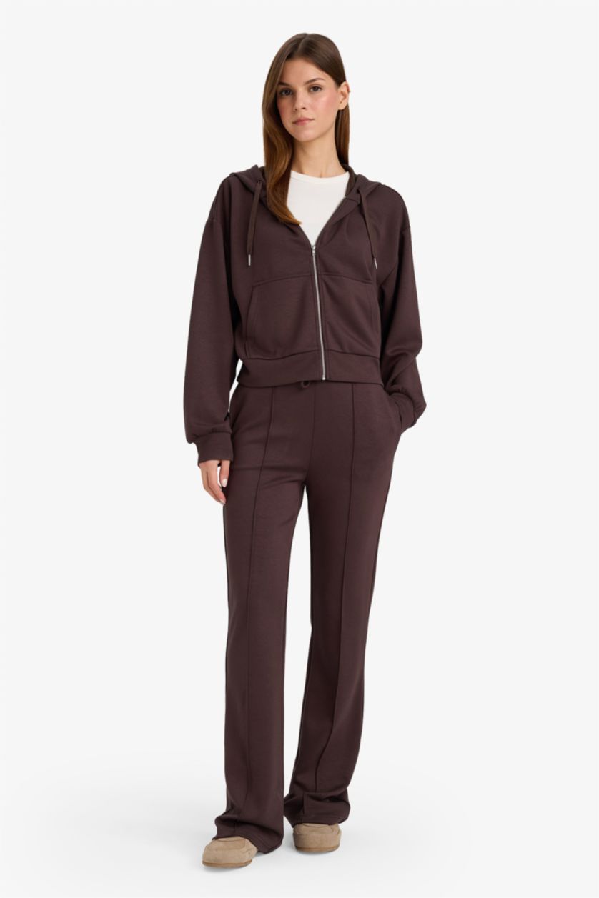 Woman Brown Flare Trousers