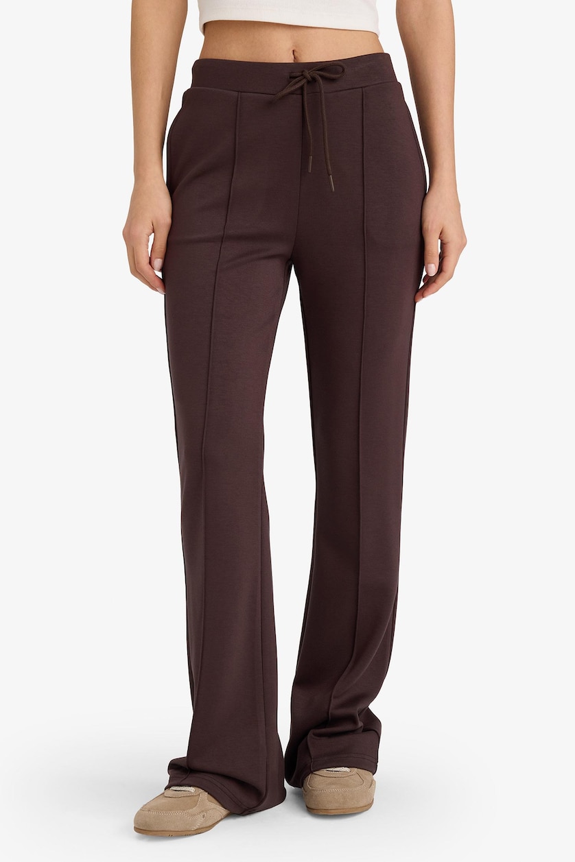 WOMAN Brown Flare Fit Trousers
