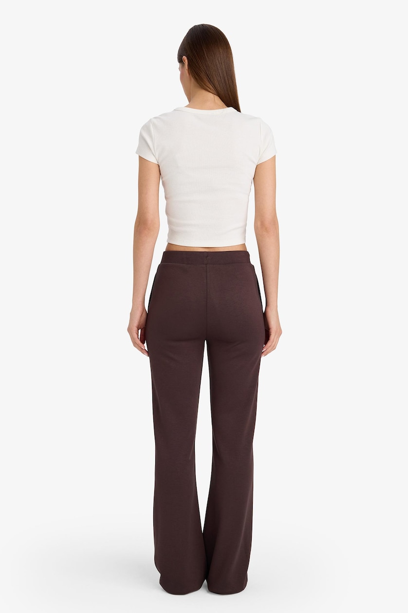 WOMAN Brown Flare Fit Trousers