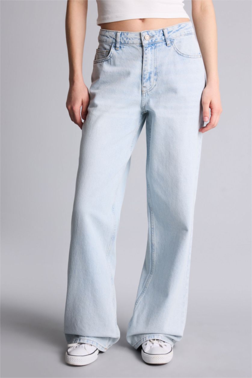 Woman Light Blue Denim Trousers