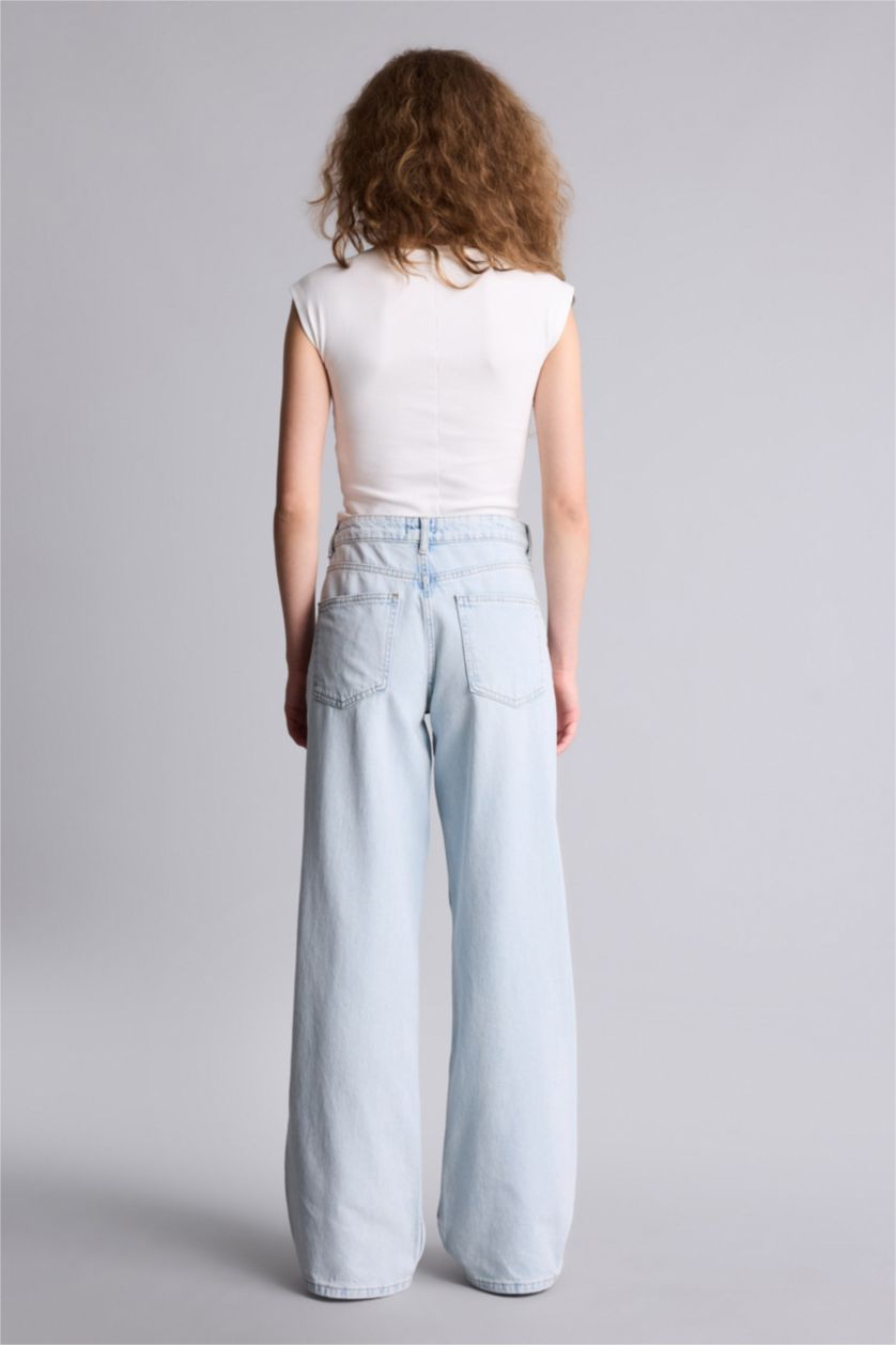 Woman Light Blue Denim Trousers