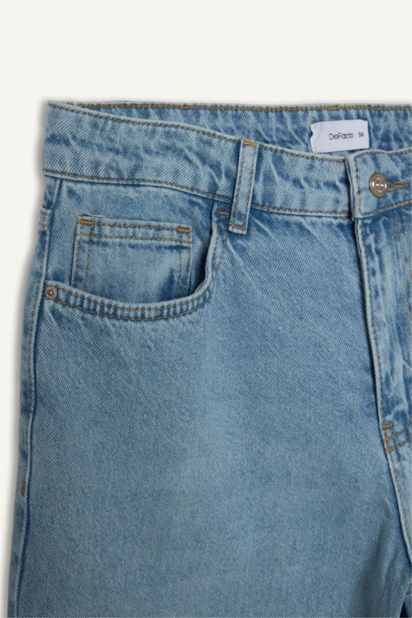 Women Light Indigo Low Waist Trousers