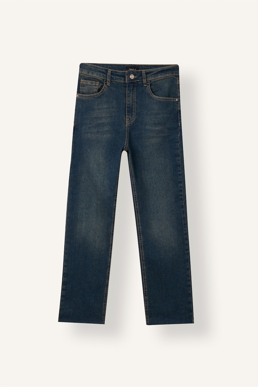 Women Dark Blue High-Waisted Flared Ankle-Length Jeans