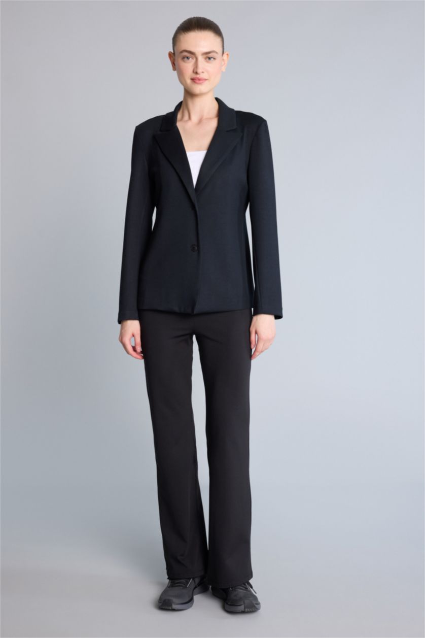 Kadın Siyah Standart Fit Blazer Ceket