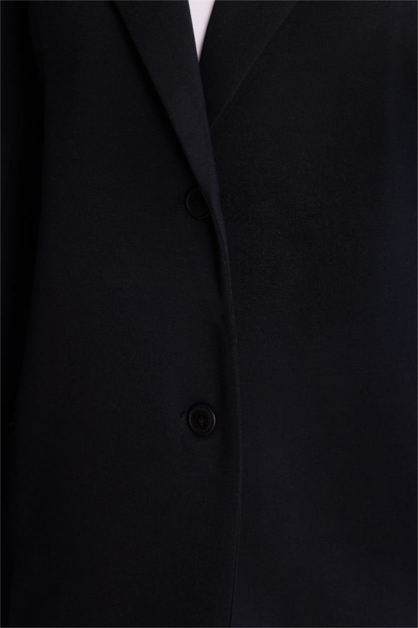 Kadın Siyah Standart Fit Blazer Ceket
