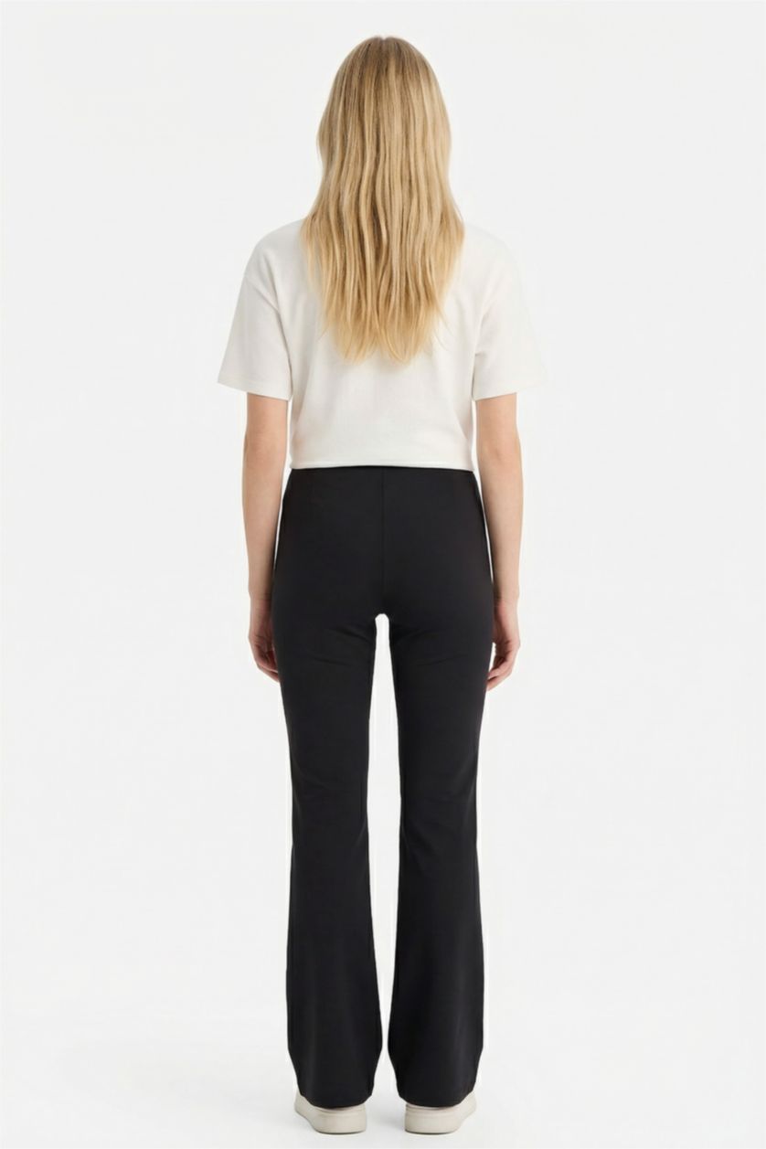 Woman Black Flare Trousers